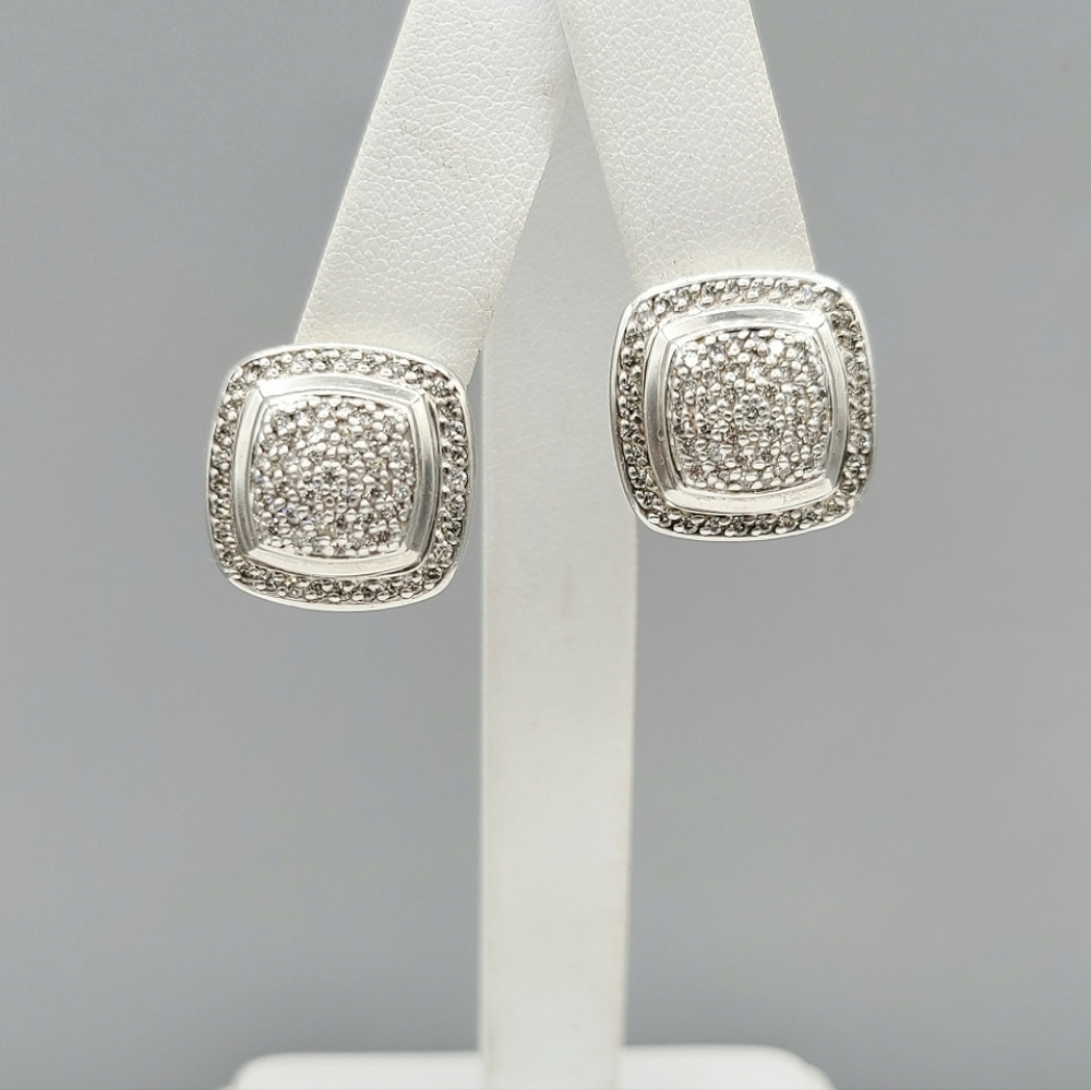David Yurman Albion 11mm Pave Diamond Earrings